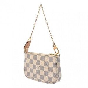 Louis Vuitton Damier Pochette White Pouch Accessory Azur Accessoires